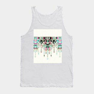 Modern Deco in Pink and Turquoise Tank Top